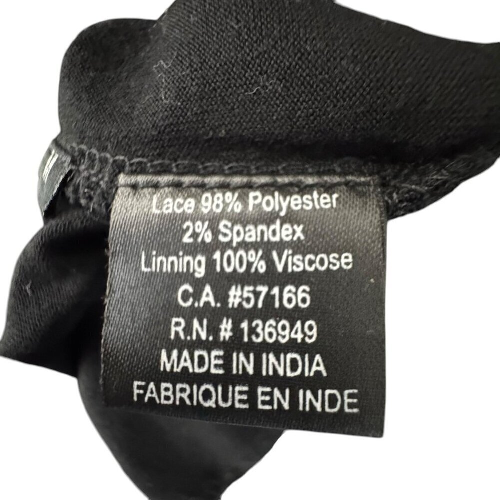 Tango Mango womens size Medium Black & White sleeveless Dress Artsy nylon mesh - Picture 7 of 8